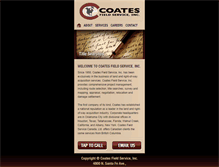 Tablet Screenshot of coatesfieldservice.com